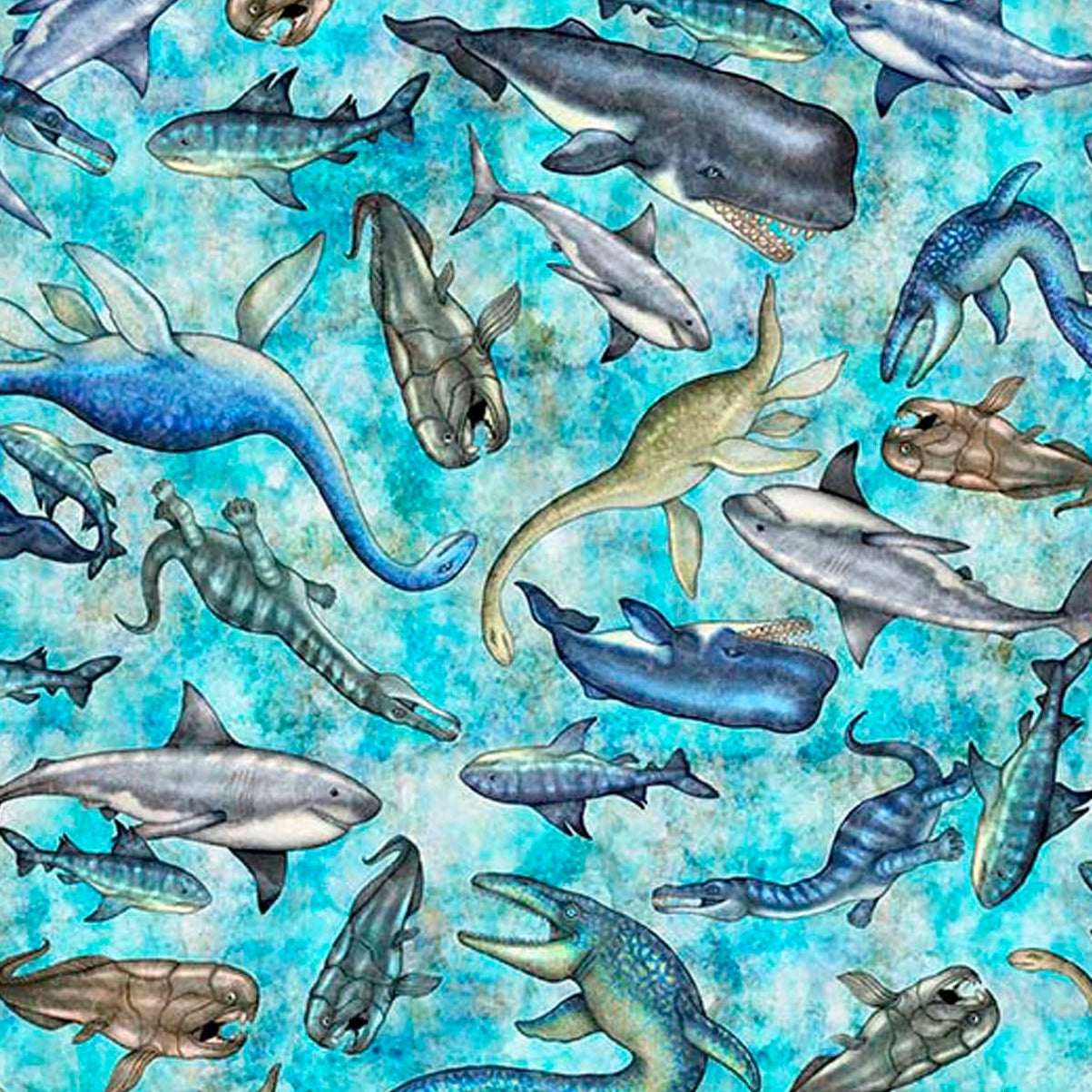 Savage Kingdom Underwater Dinos 31736-Q Turquoise