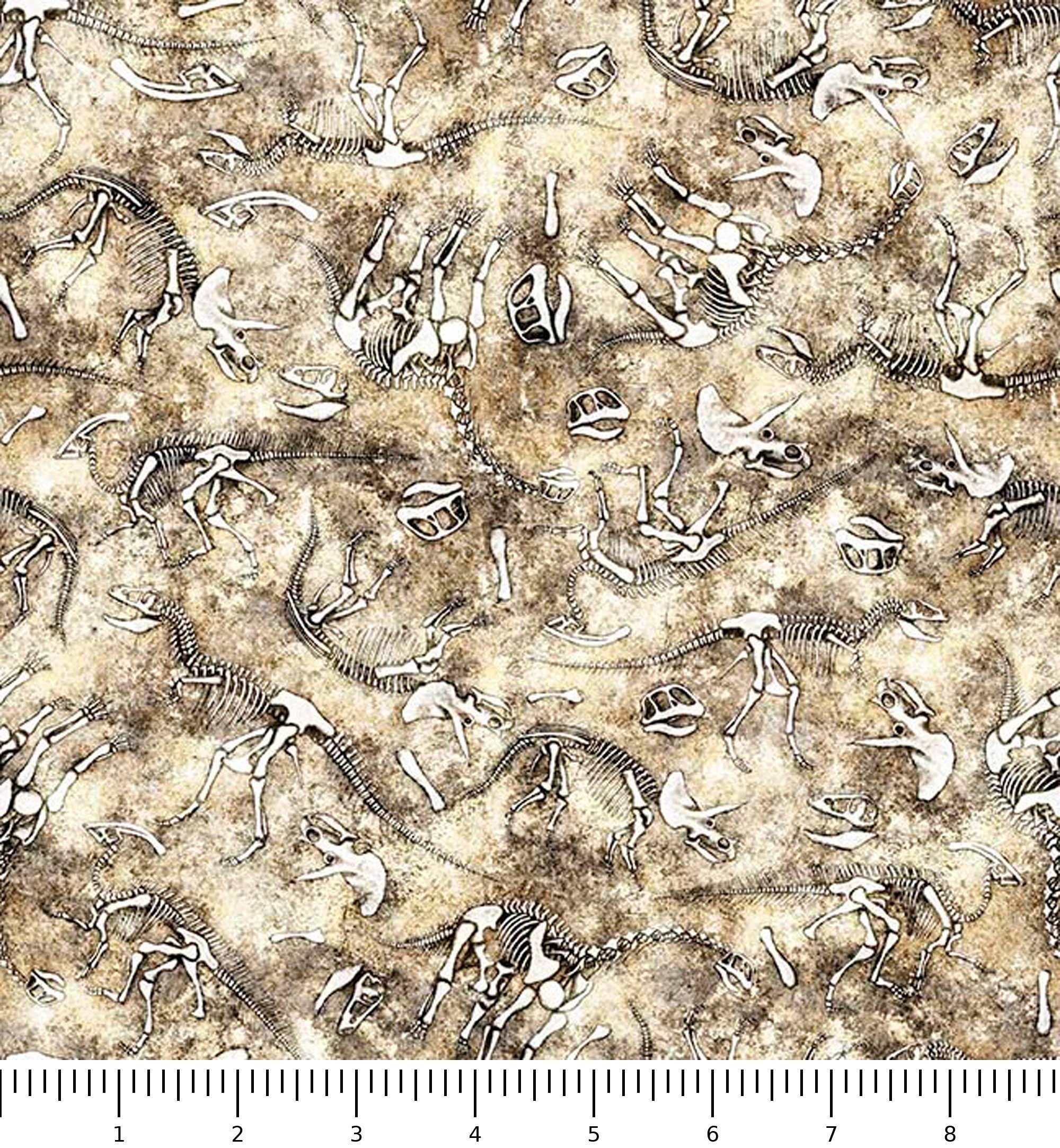 Savage Kingdom Dino Bones 31737-A Sand with inch ruler for scale