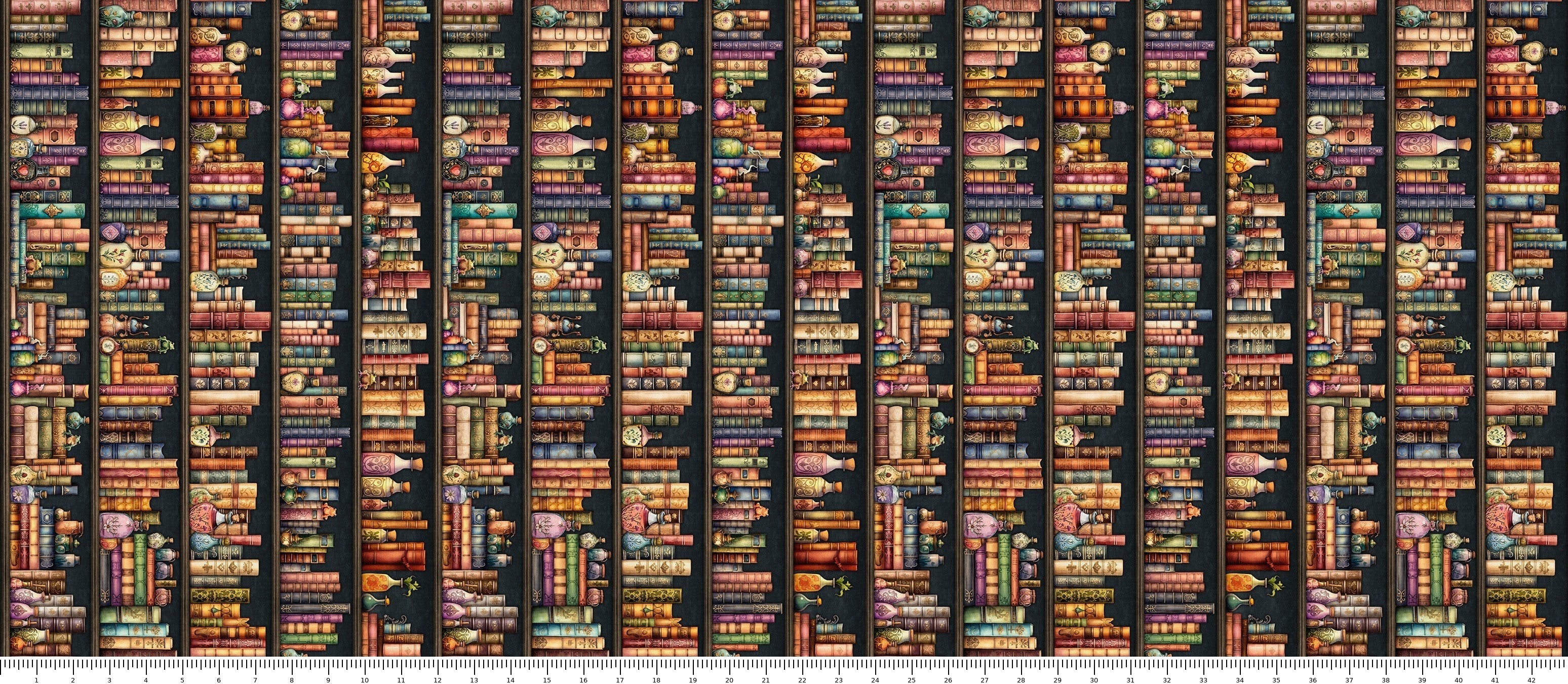 Witchypoo Bookshelf Stripe 31937-X with inch ruler for scale