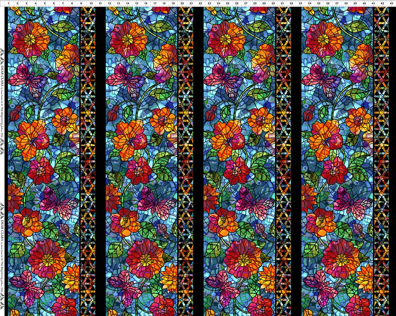 Dear Clara 1DCL-2 Blue Border