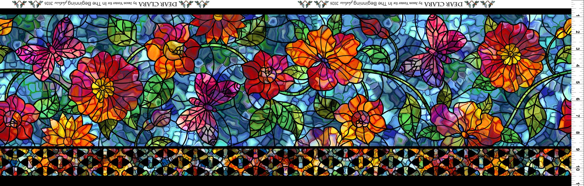Dear Clara 1DCL-2 Blue Border