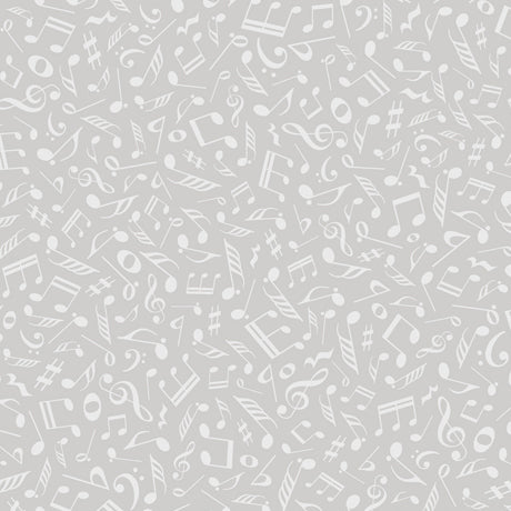 Quilting Illusions Musical Notes 26761-K Gray