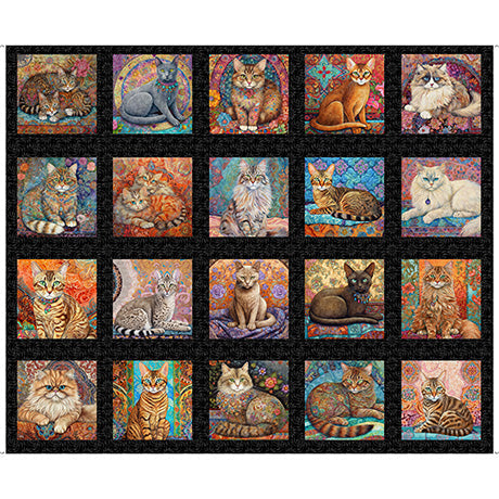 Quilt Room Kitties Cat Panel 30377-J