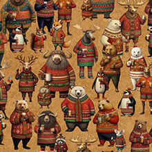 Load image into Gallery viewer, Christmas Party Animals - Party Animal Allover 30402-A