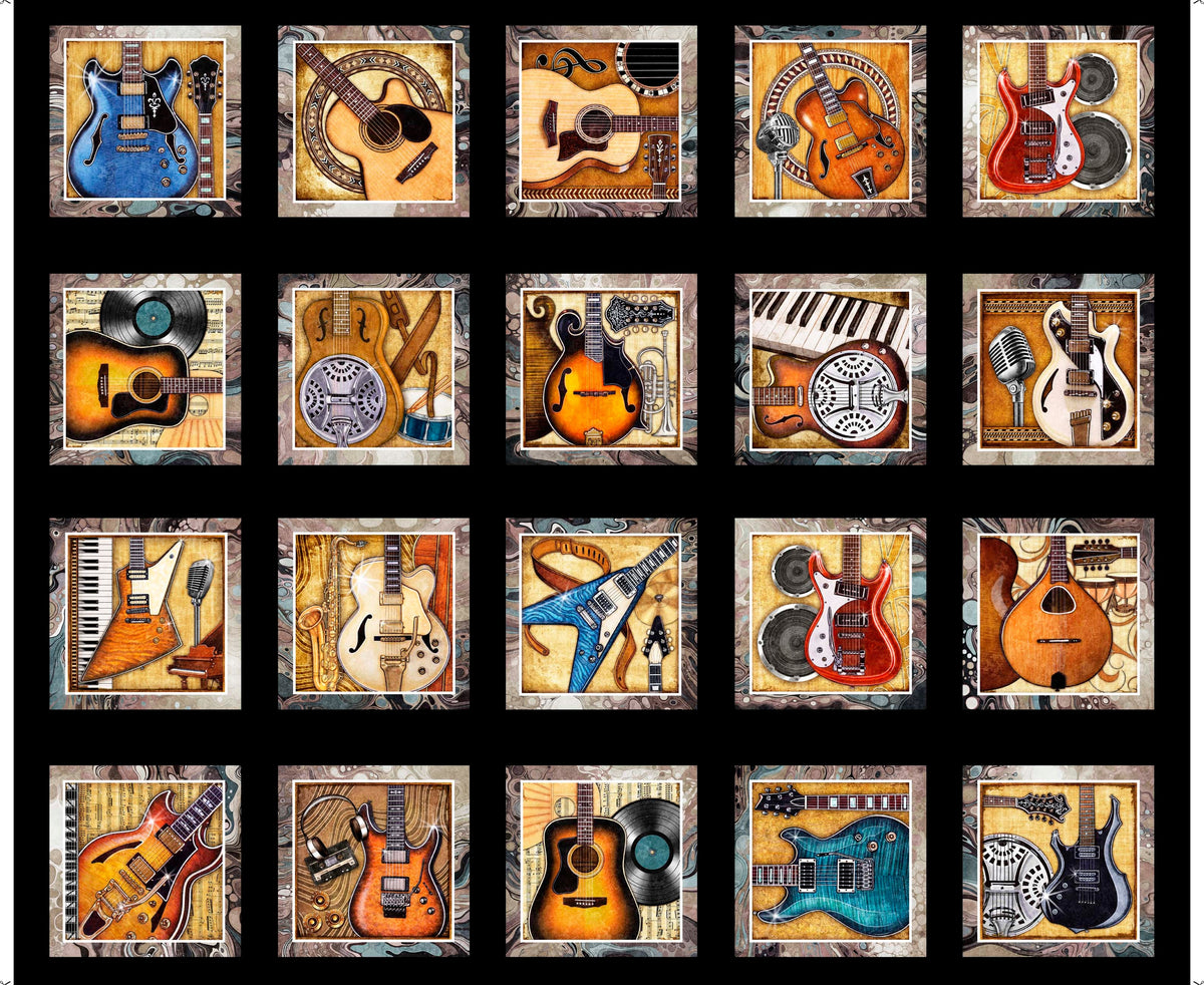 Rock N Roll Fantasy Guitar Picture Patches 30730-J