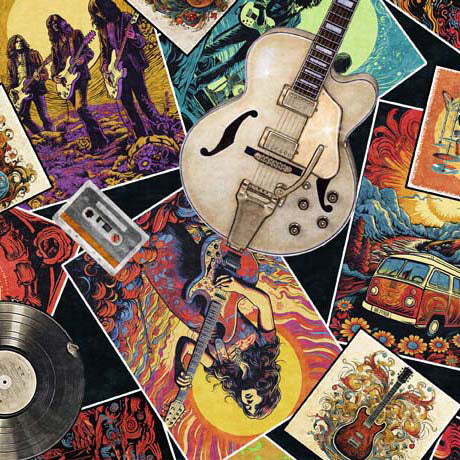 Rock N Roll Fantasy Rock Stars & Guitars Toss 30731-J