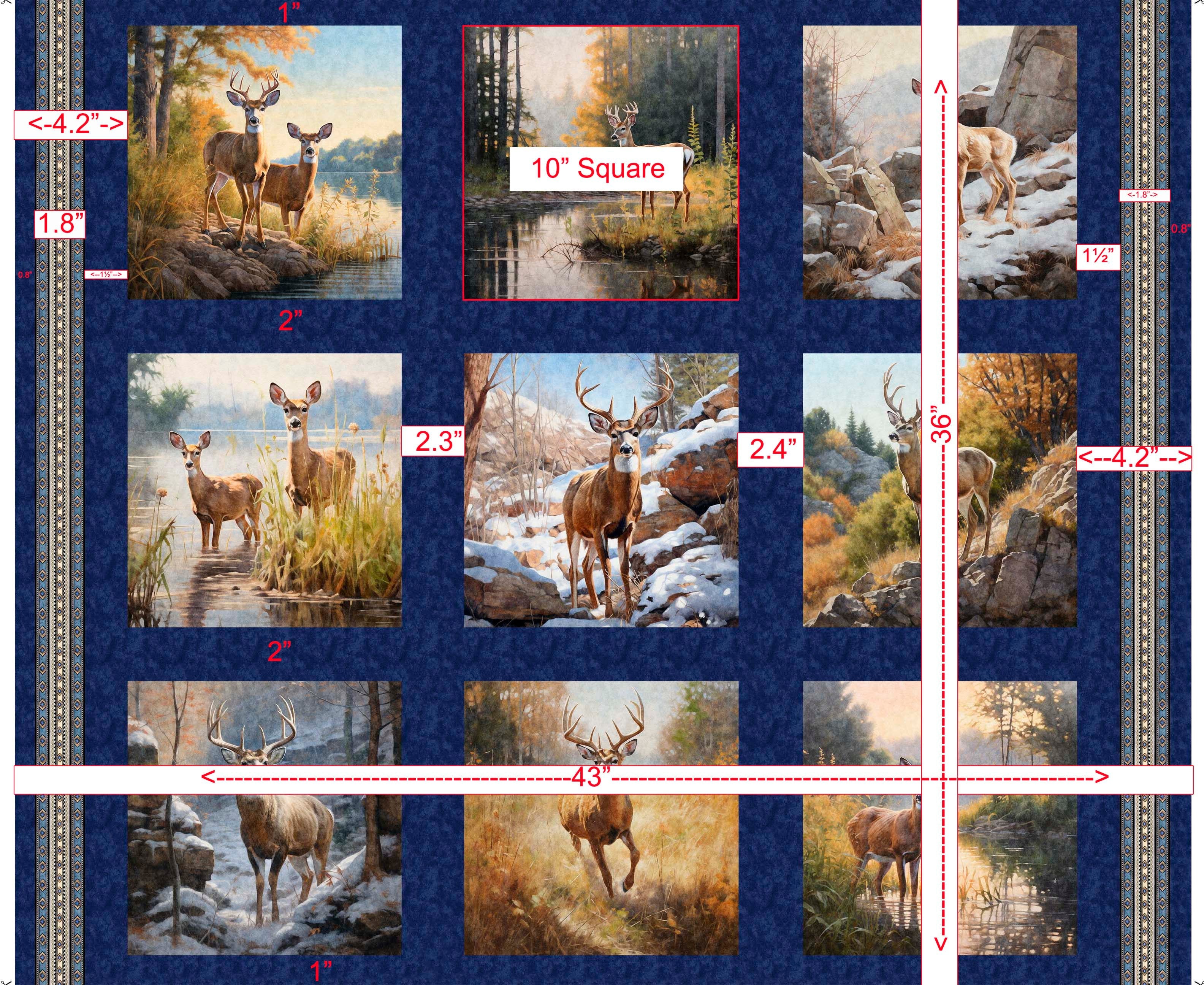 Buck Wild Deer Picture Patches 30803-N