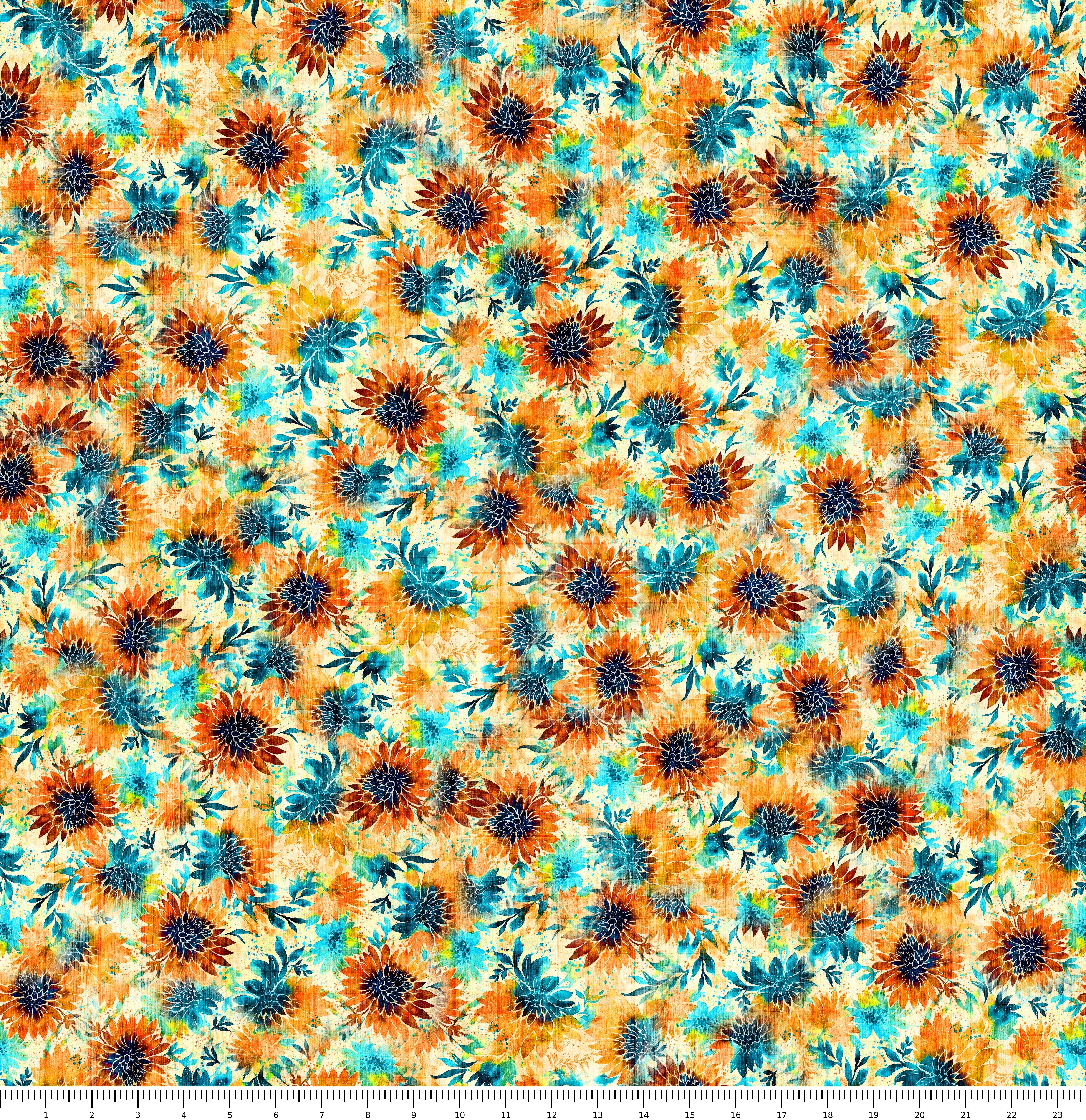 Fabric with scale ruler