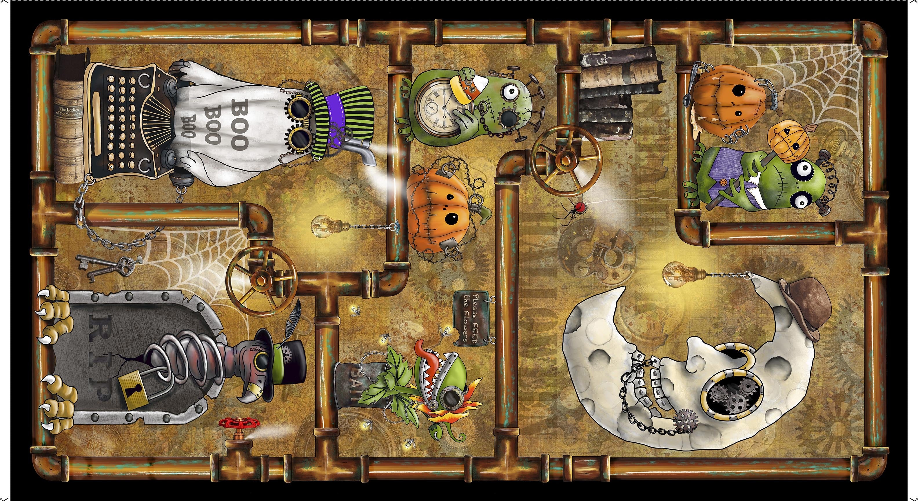 Steampunk Halloween 3 Character Panel 31219-A