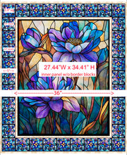 Load image into Gallery viewer, Mosaic Blooms Stained Glass Floral Panel 31482-X