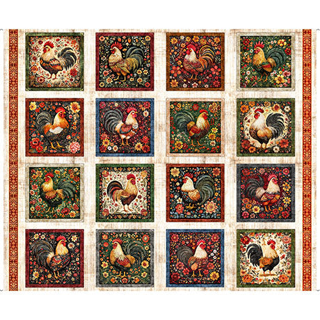 Rule the Roost Rooster Picture Patches 31498-E Cream