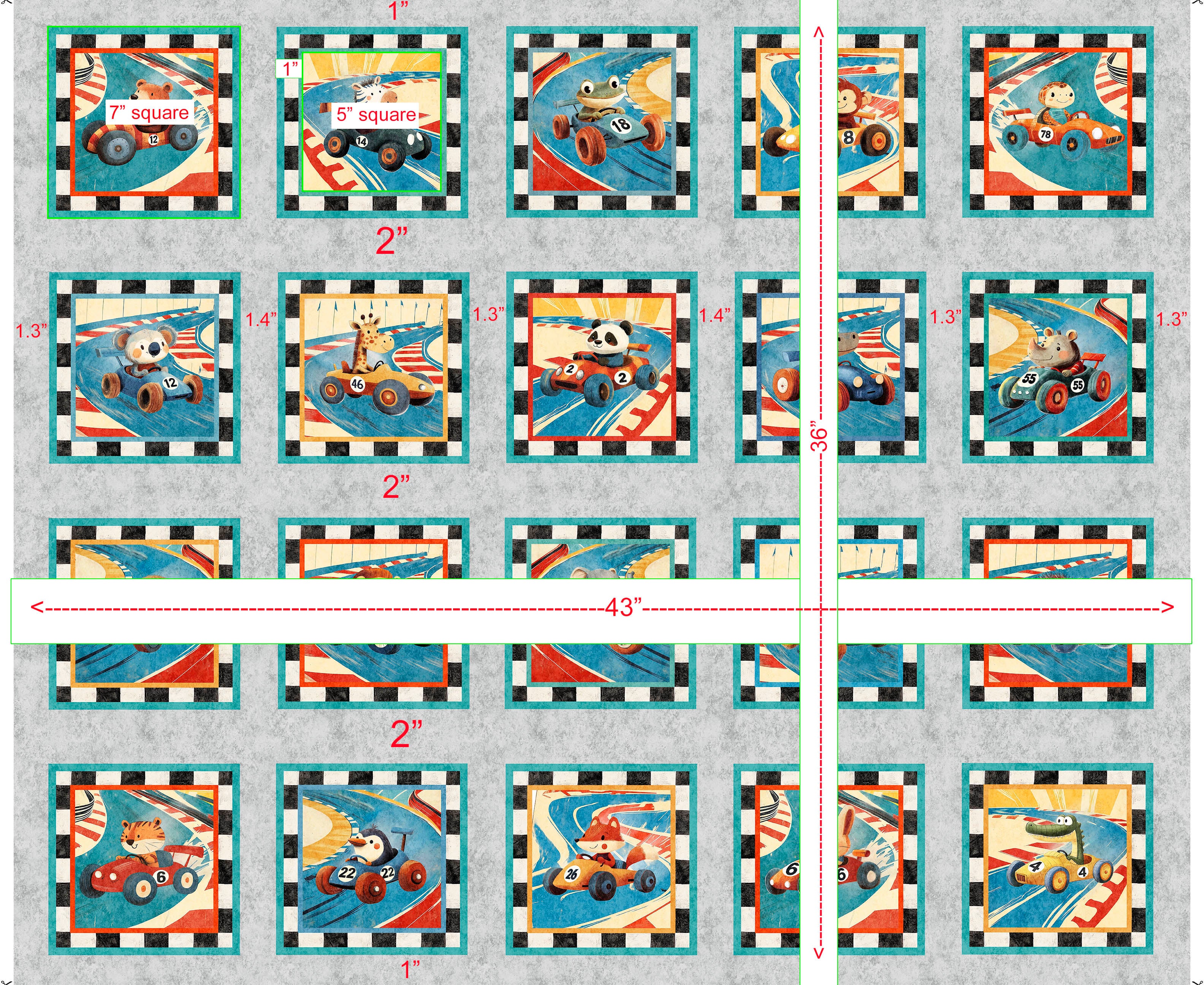 Turbo Tykes Racecar Picture Patches 31754 dimensions