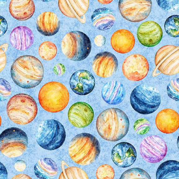 QT Cuties 3 Planets 31859-B Light Blue