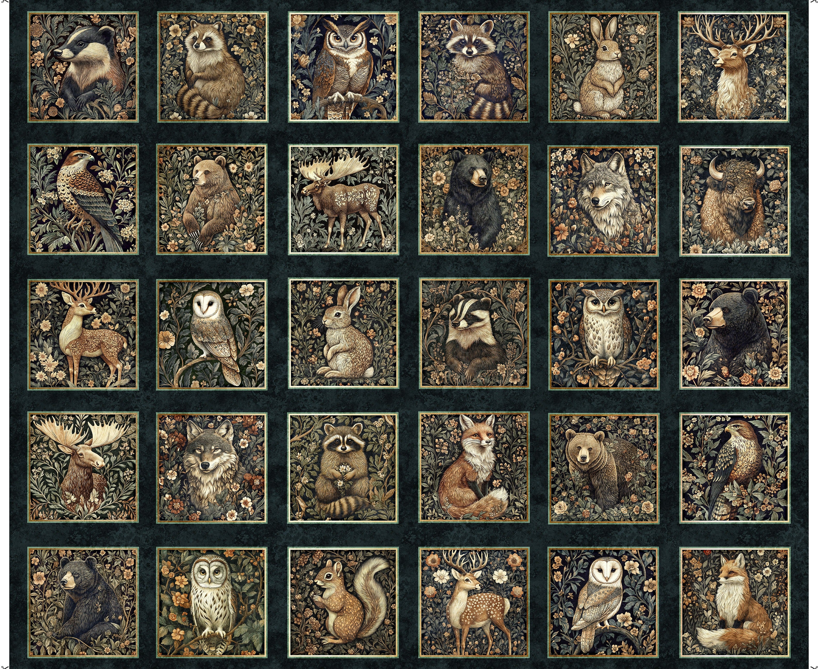 Cedar & Sage Animal Picture Patches 31952-W