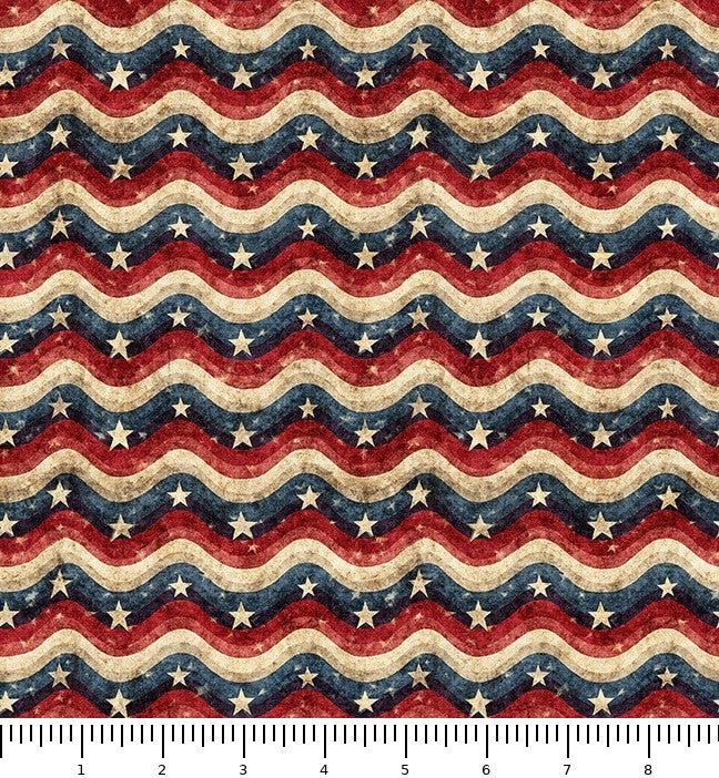 Fabric with scale ruler