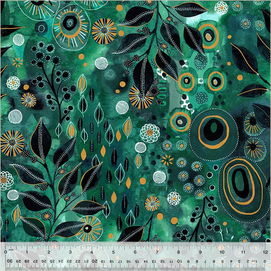 Ebb & Flow Enchanted 54025DM-2 Emerald with ruler for scale
