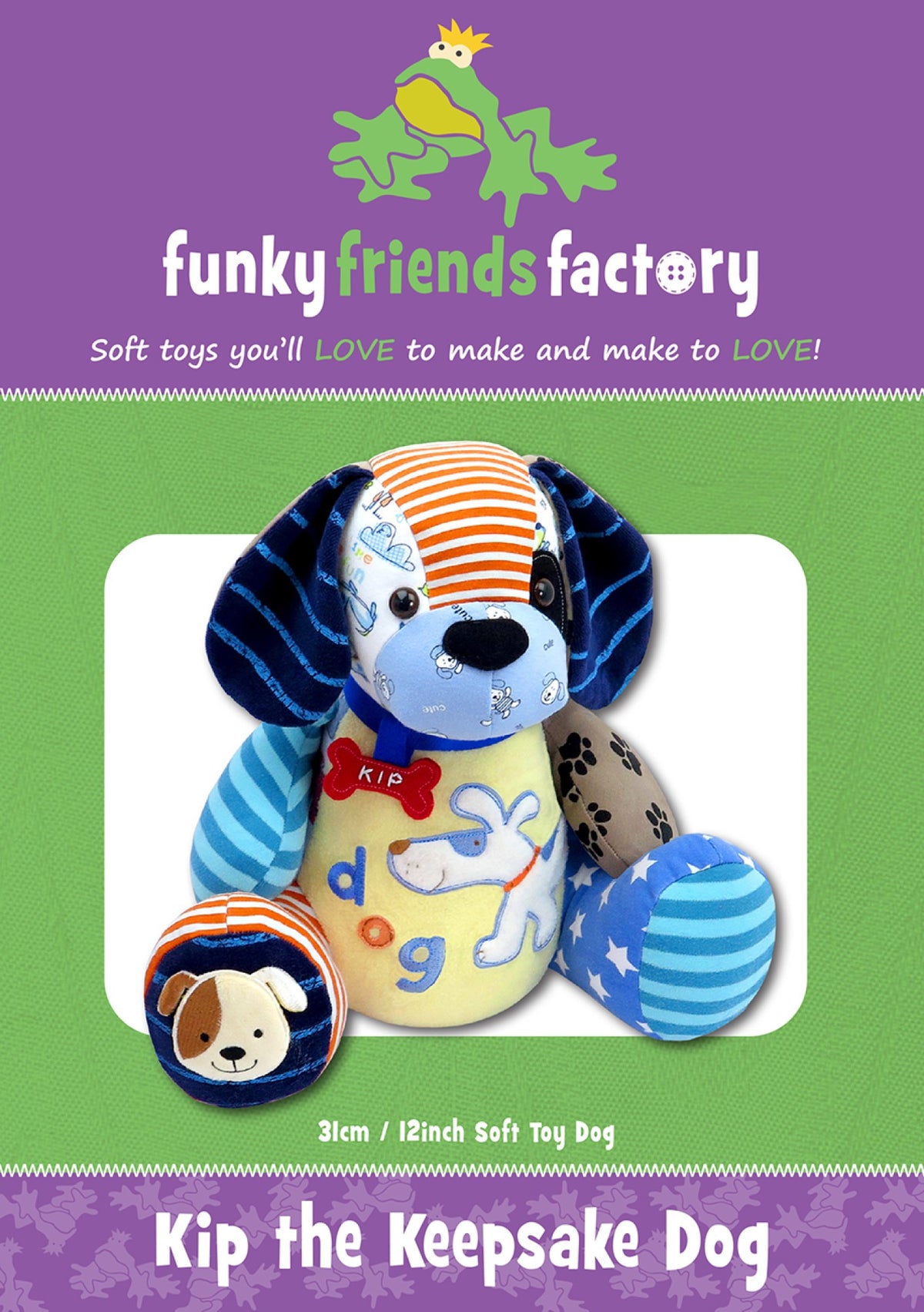 Funky Friends Factory Kip the Keepsake Dog sewing pattern