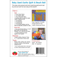 Load image into Gallery viewer, Baby Sand Castle Quilt & Beach Ball Pattern