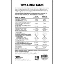 Load image into Gallery viewer, Two Little Totes Pattern ByAnnie