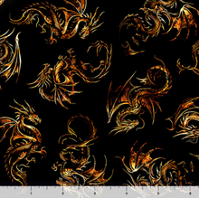 Load image into Gallery viewer, Dragon's Song Dragon Linocut 31154-J