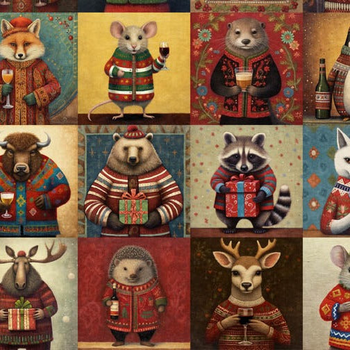 Christmas Party Animals - Party Animal Patch 30405-X