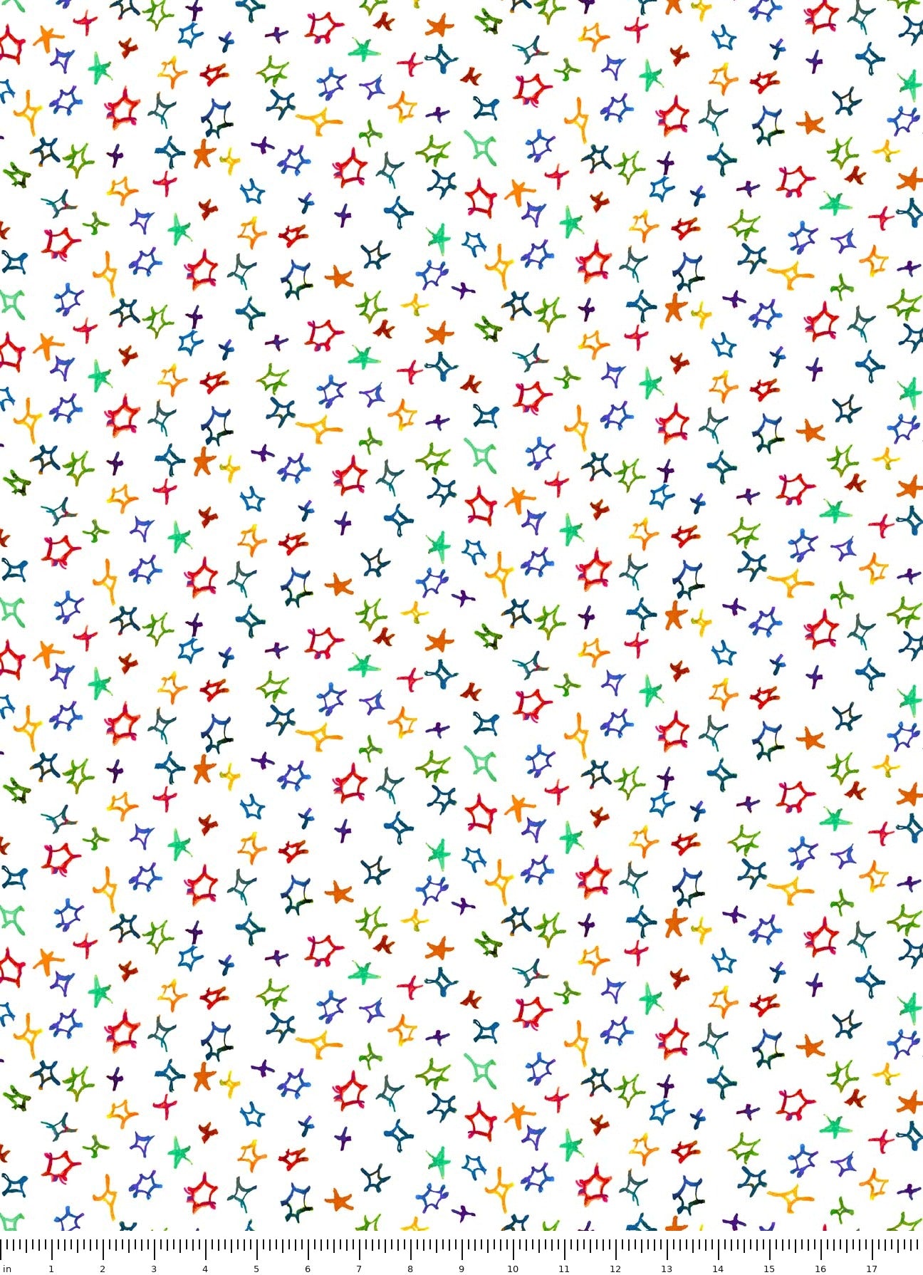 Delightful Dreams Small Stars 30512-Z with ruler for scale