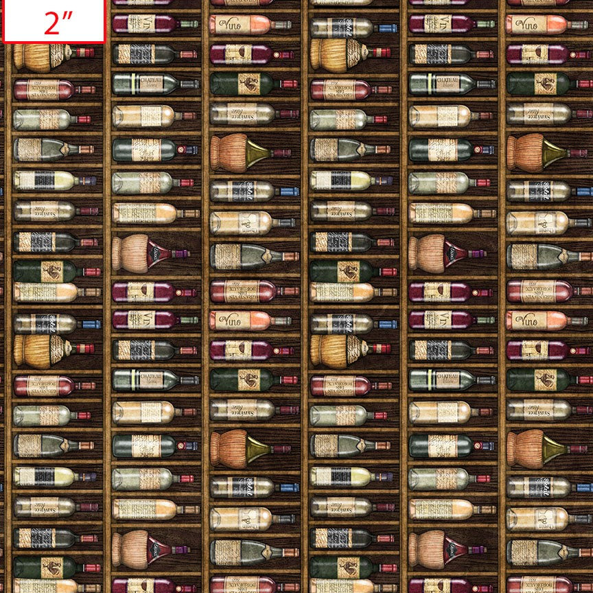 Cork & Barrel Wine Bottle Stripe 31170-X with measurements