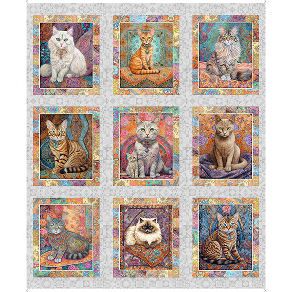 Quilt Room Kitties Cat Panel 30376-K