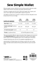 Load image into Gallery viewer, Sew Simple Wallet Pattern ByAnnie