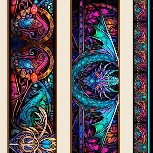 Dragon's Song Border Stripe 31152-X