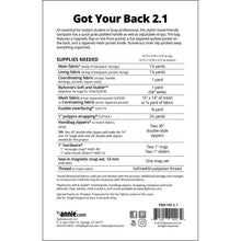 Load image into Gallery viewer, Got Your Back 2.1 Pattern ByAnnie