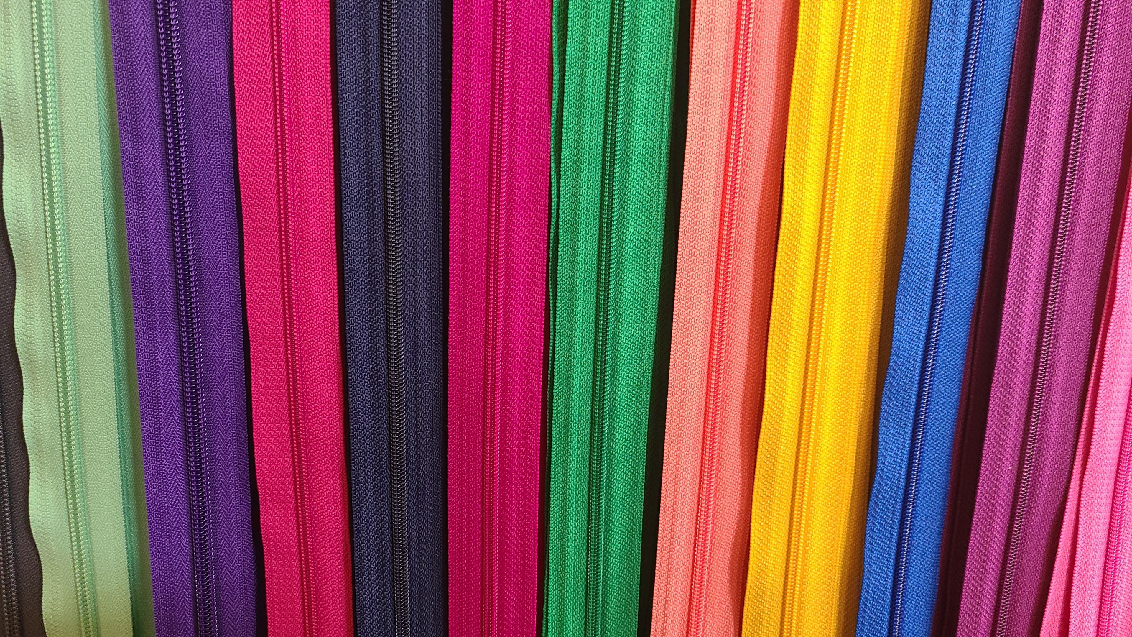 Colorful YKK zippers