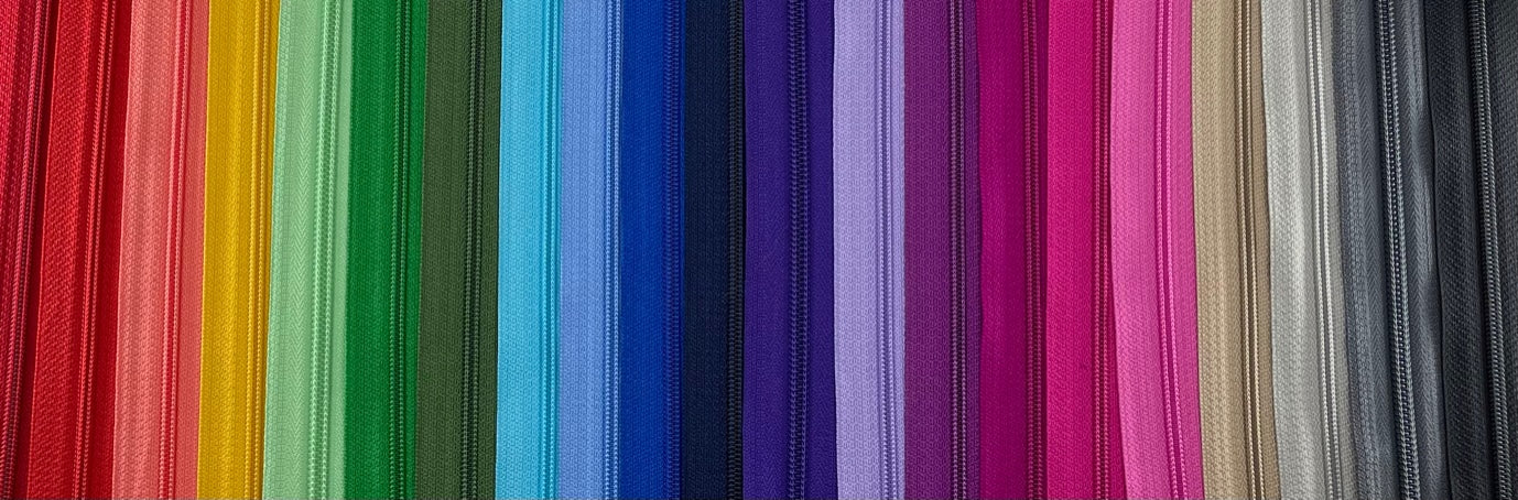 Colorful YKK zippers