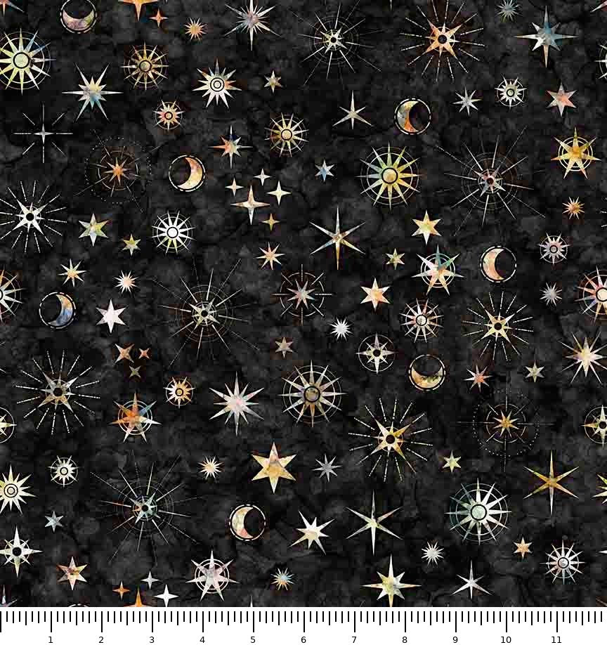 Wild Wood Night Sky 30901-J with inch ruler for scale