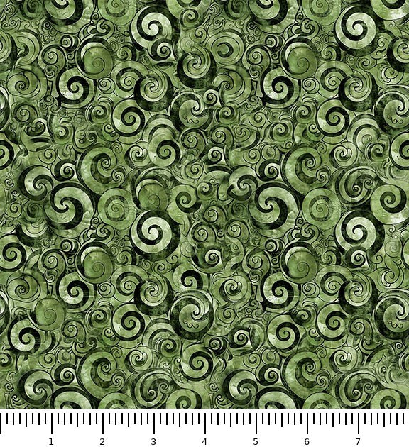 Mountain Splendor Scroll Geo 31586-F with inch ruler for scale