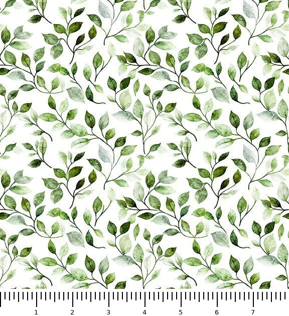 Mountain Splendor Leaf Vine 31587-F with inch ruler for scale