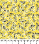 Blissful Blooms Sprigs 31708-S Yellow with inch ruler for scale