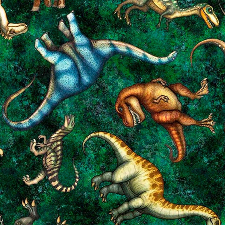 Savage Kingdom Tossed Dinosaurs 31734-F Forest