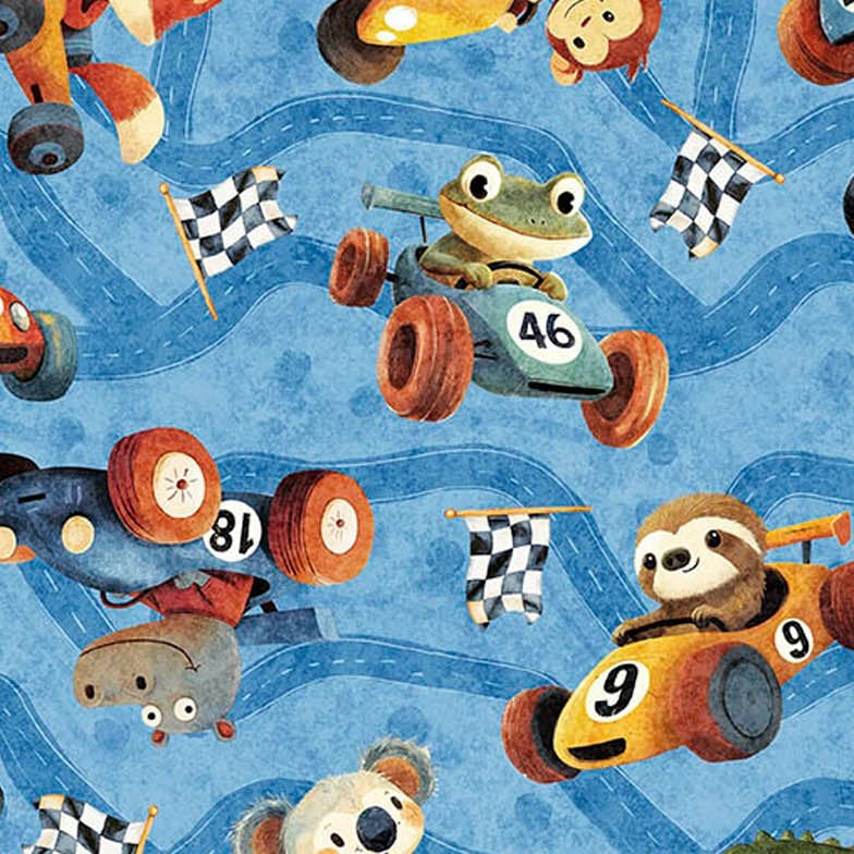 Turbo Tykes Animal Race Car Toss 31756-B Blue