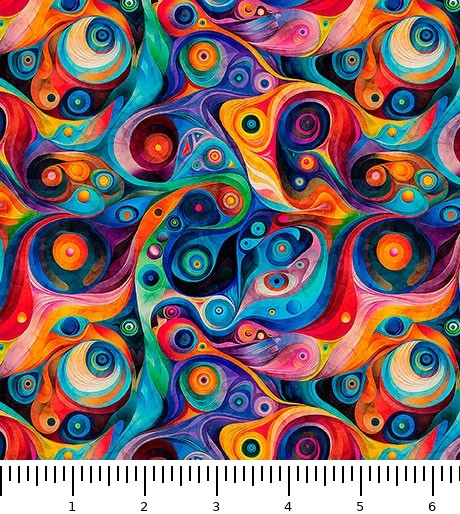 Bedazzled Swirl 31123-X with inch ruler for scale