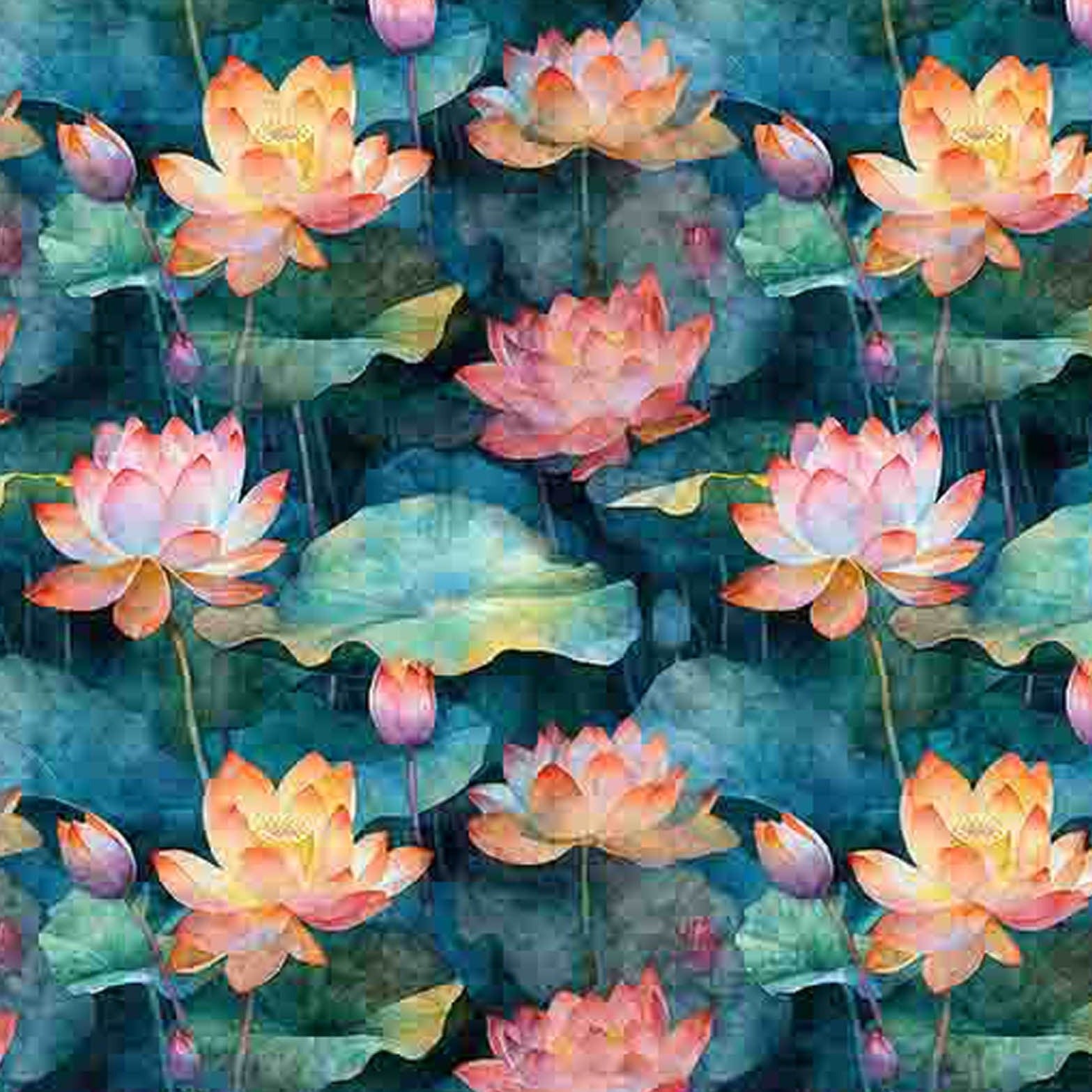 Serenity Lotus Flower Allover 31835-X