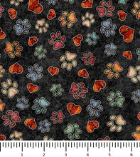 Load image into Gallery viewer, QT Cuties 2 Puppy Dog Prints 31450-J with inch ruler for scale
