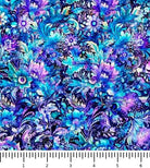 Fantasia Packed Floral 30967-B with inch ruler for scale