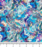 Fantasia Abstract Flow 30972-X with inch ruler for scale
