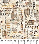 Coffee Text 31461-E with inch ruler for scale