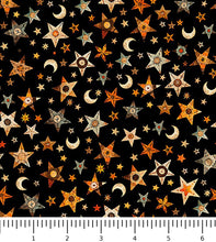 Load image into Gallery viewer, A Haunting We Will Go Stars &amp; Moons 31948-J with inch ruler for scale
