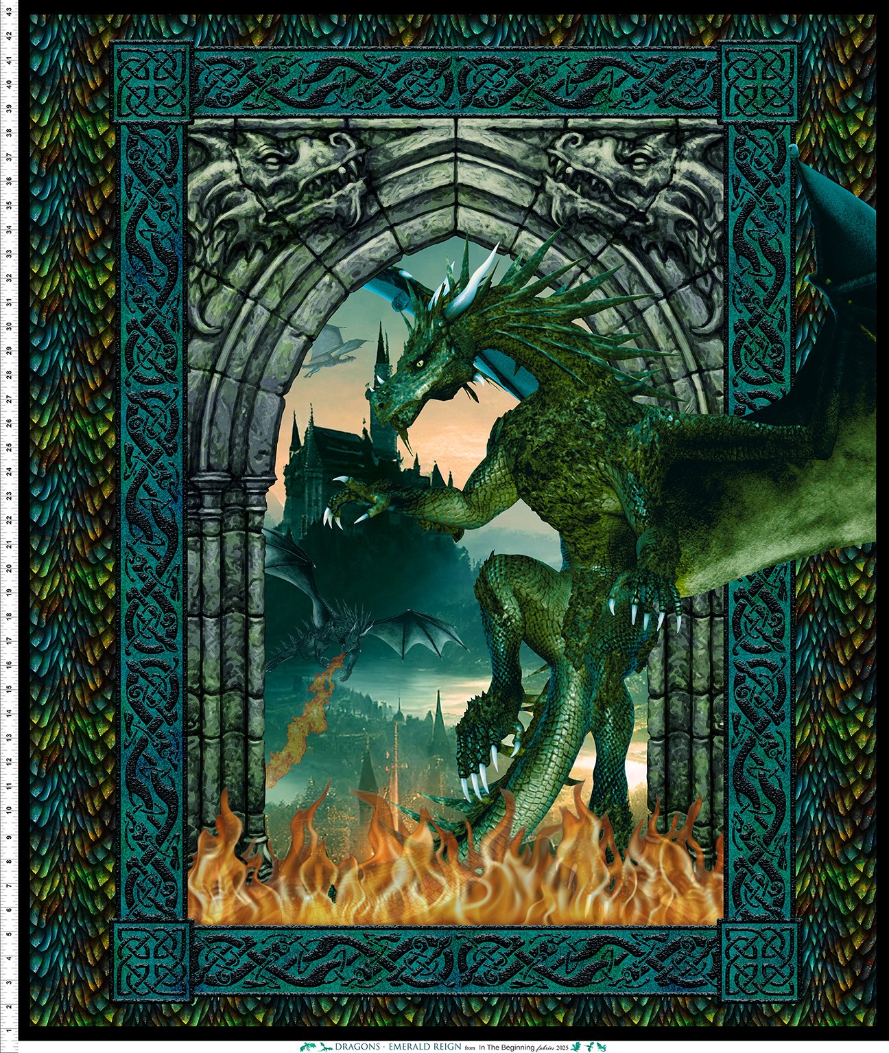 Dragons -Emerald Reign 20DRG-1 - Large Dragon Panel