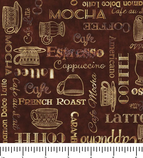 Barista Coffee Text 29456-A with ruler for scale