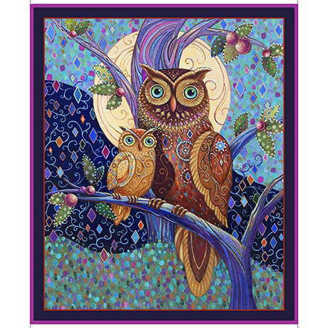 Opulent Owls Owl Panel 29734-X
