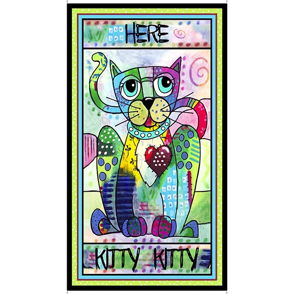 Here Kitty Kitty Panel 29957-X